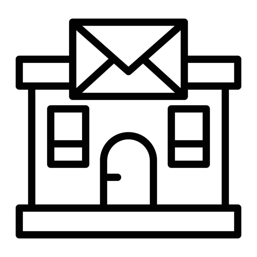 Post Office Line Icon design vector