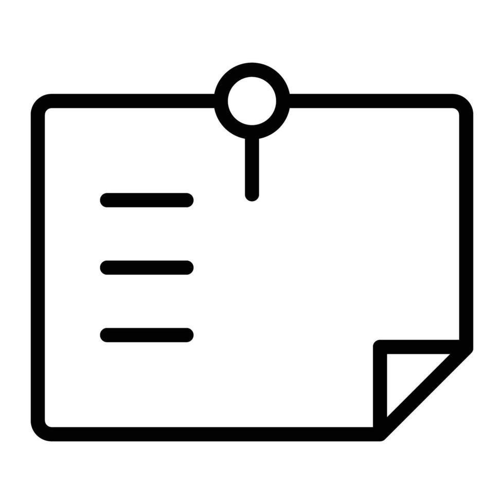 Post It Line Icon design vector
