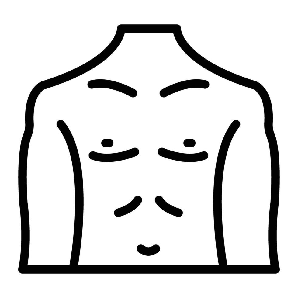Chest Line Icon Design vector