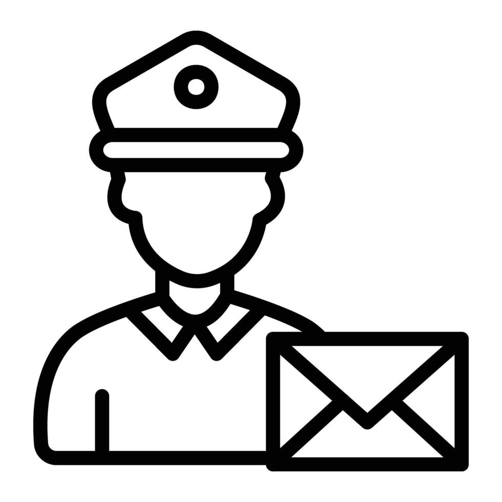 Postman Line Icon design vector