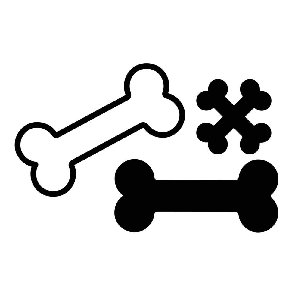 Dog Bone icon collection. vector