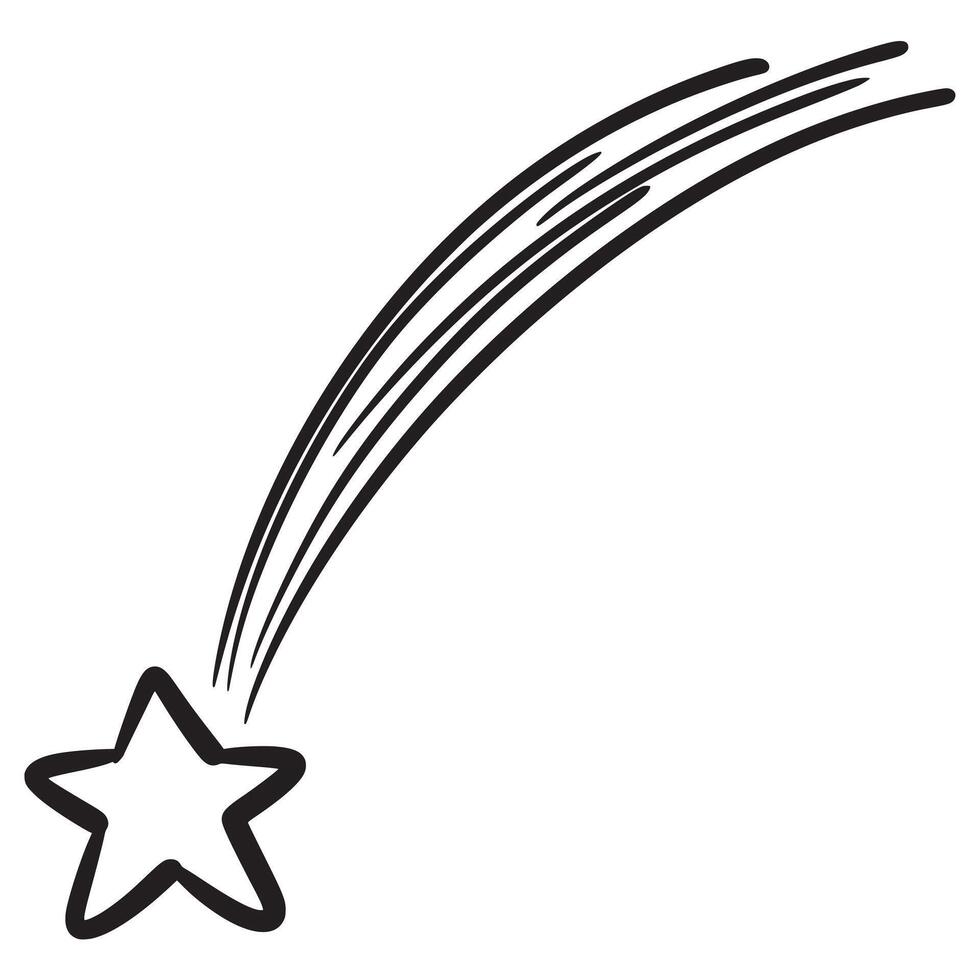 Doodle sketch style of star cartoon hand drawn illustration for concept design. vector