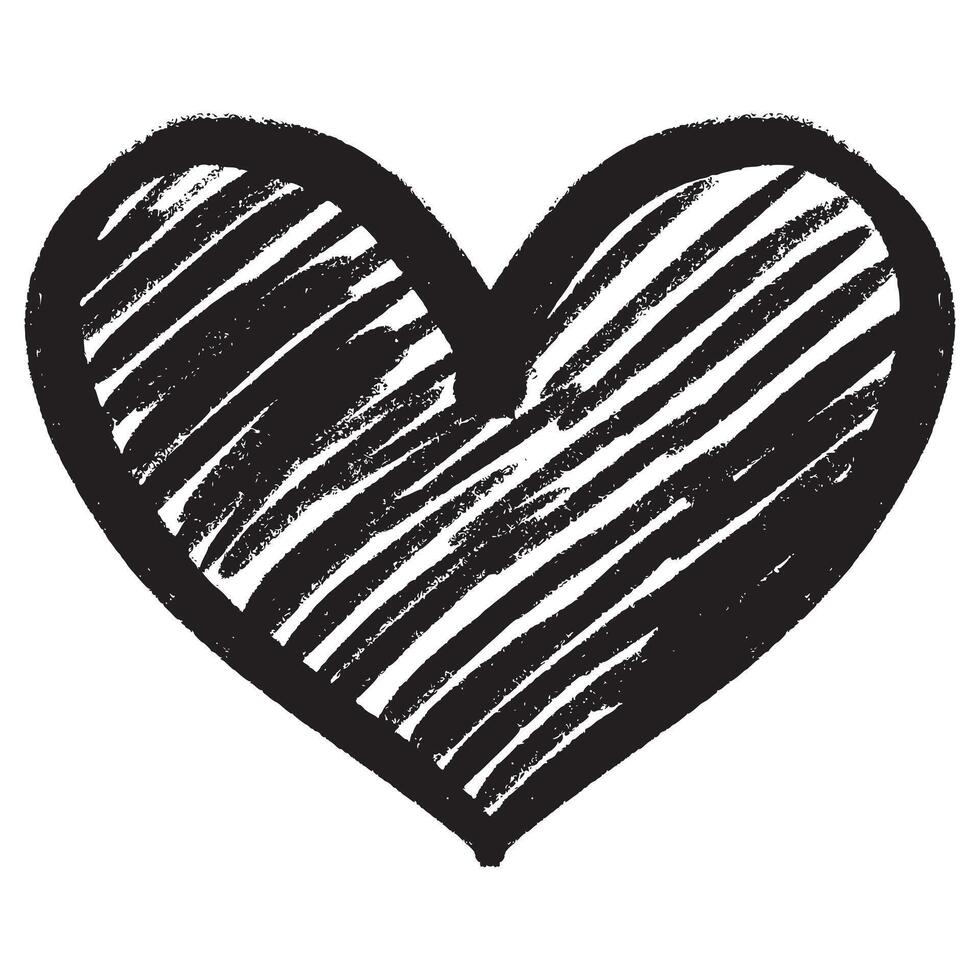 Doodle sketch style of heart cartoon hand drawn illustration for concept design. vector