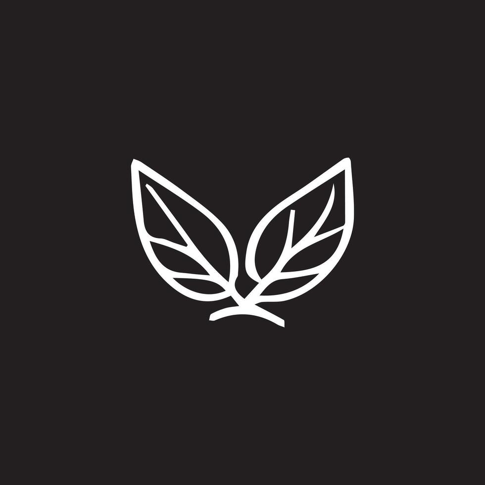 Herbal leaf logo design element icon designed in a unique style vector