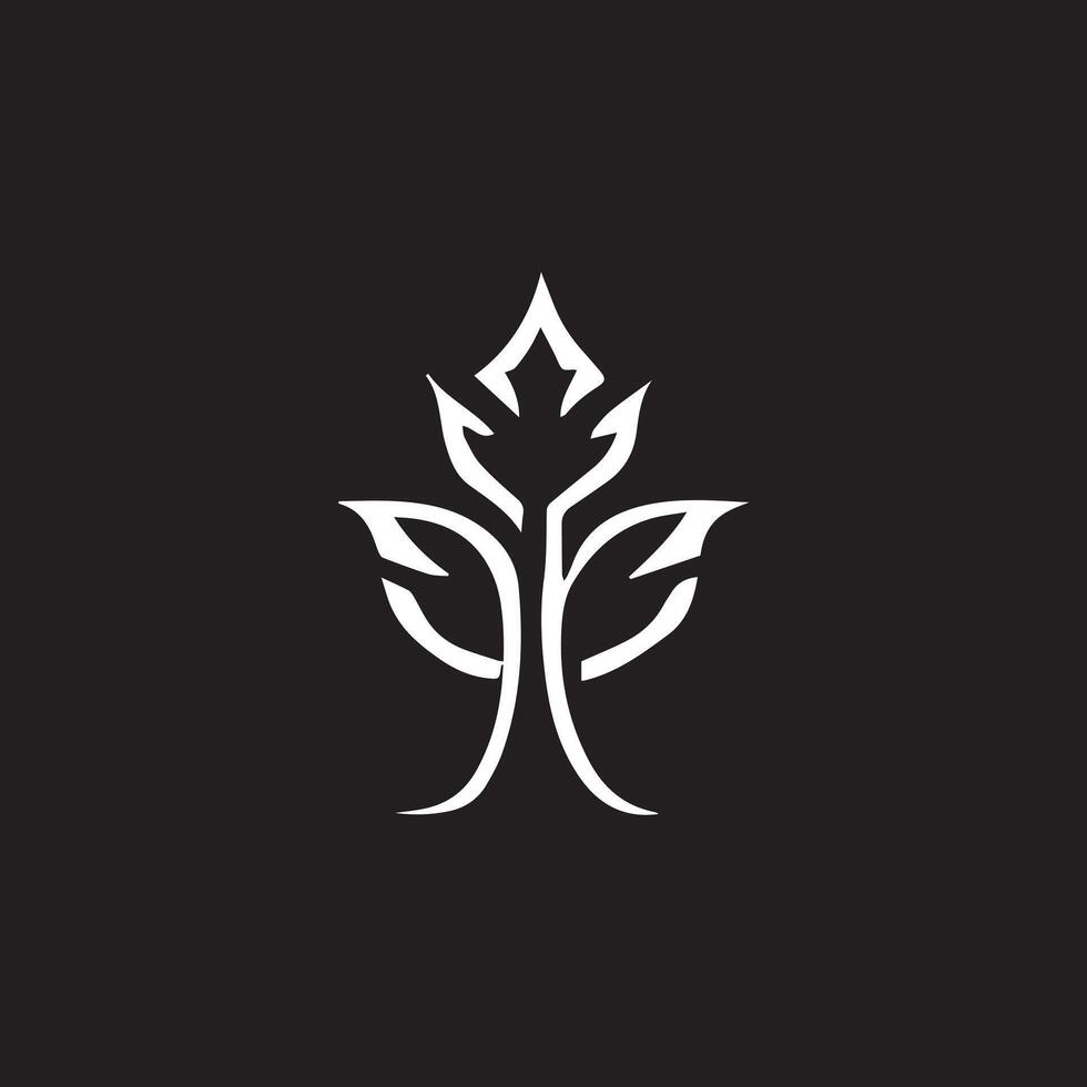 Herbal leaf logo design element icon designed in a unique style vector