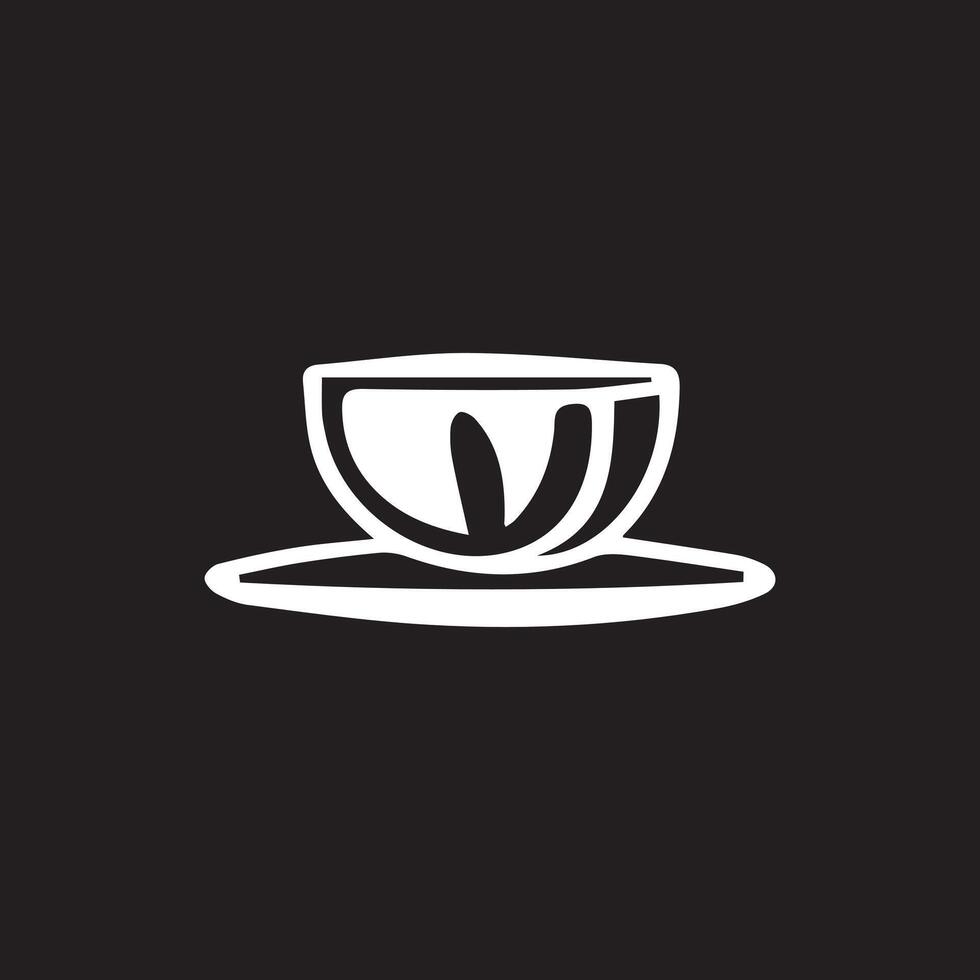 logo design element icon for a cup designed in a unique style vector