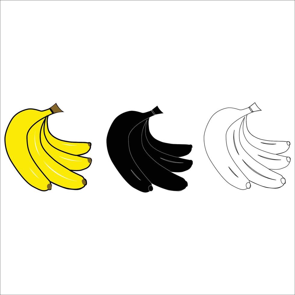 Banana silhouette art illustration vector