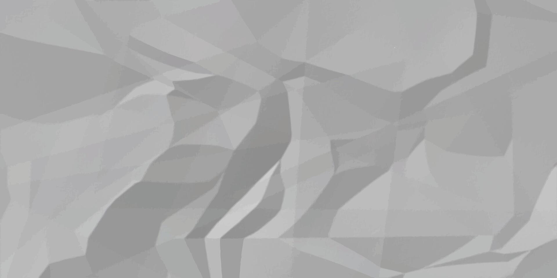 Abstract white crumpled paper texture background, White empty leaf of crumpled paper vector