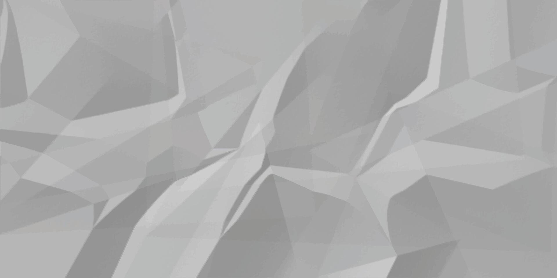 Abstract white crumpled paper texture background, White empty leaf of crumpled paper vector