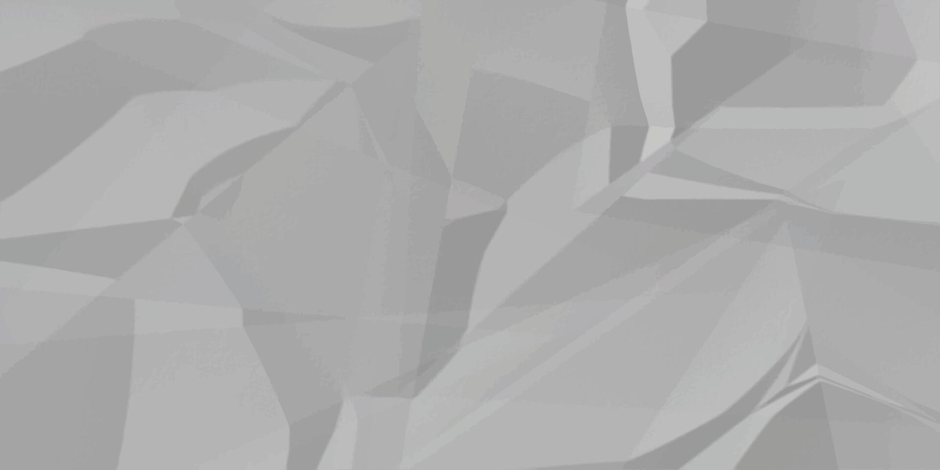 Abstract white crumpled paper texture background, White empty leaf of crumpled paper vector