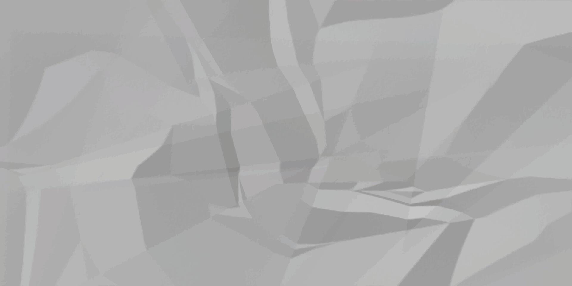 Abstract white crumpled paper texture background, White empty leaf of crumpled paper vector