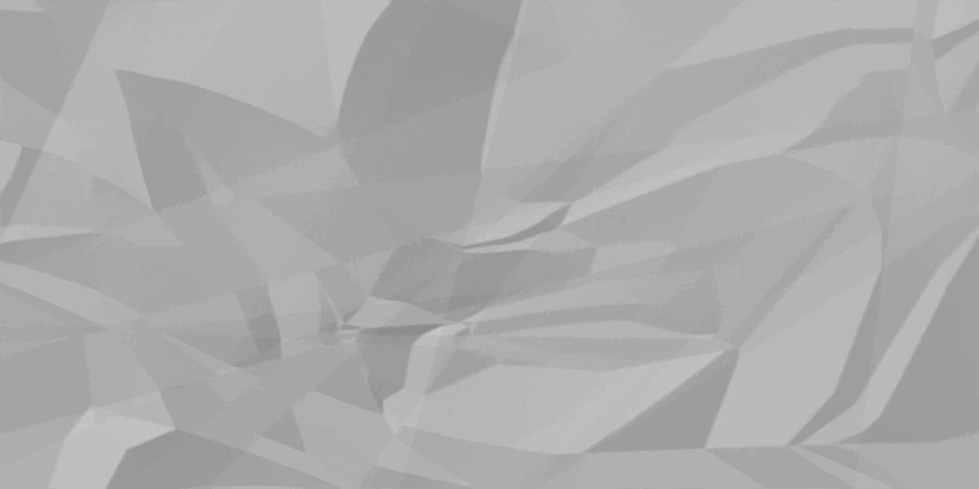 Abstract white crumpled paper texture background, White empty leaf of crumpled paper vector