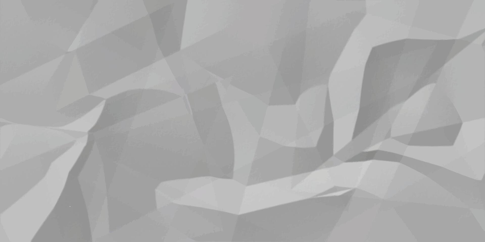 Abstract white crumpled paper texture background, White empty leaf of crumpled paper vector