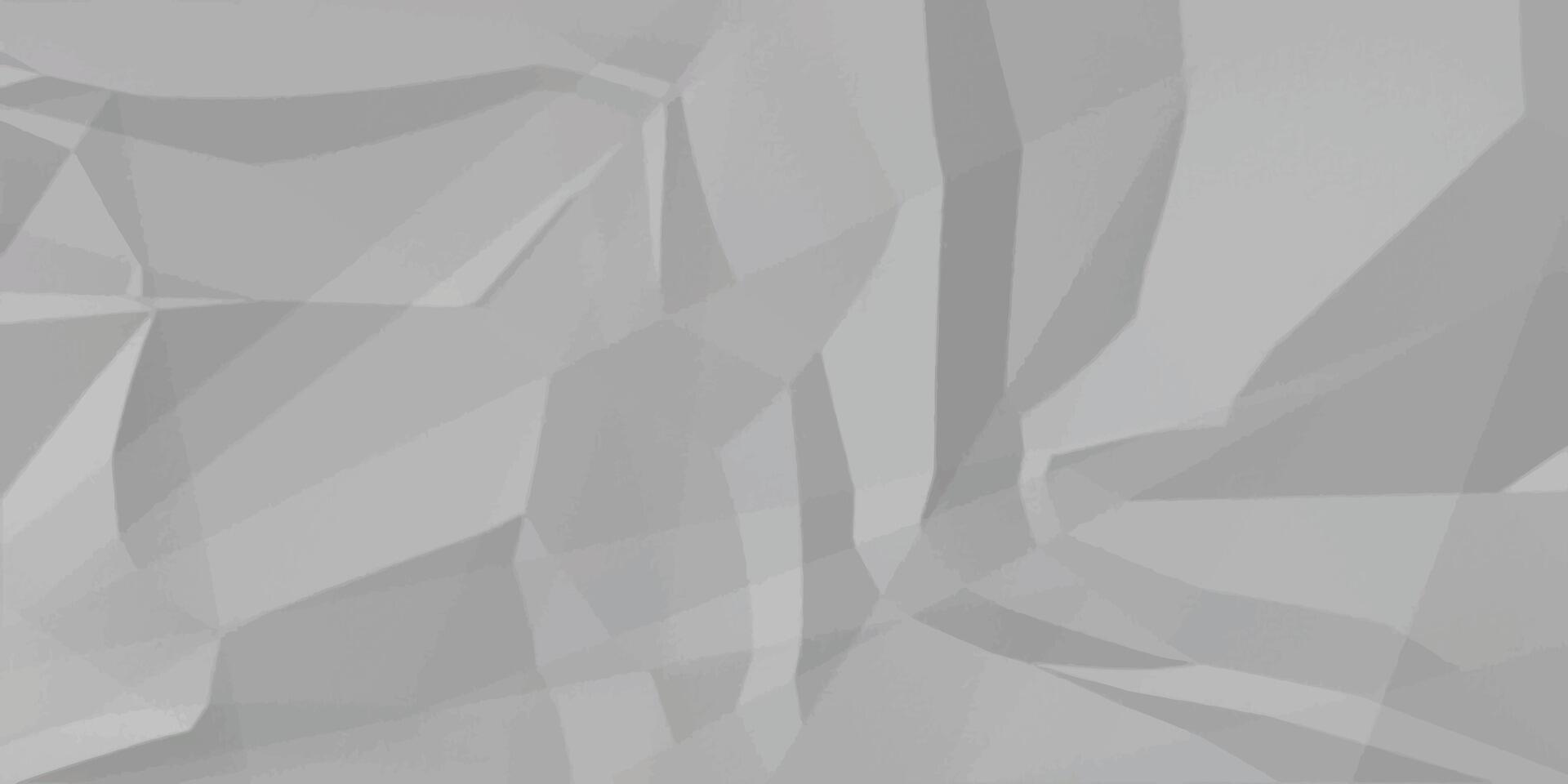 Abstract white crumpled paper texture background, White empty leaf of crumpled paper vector