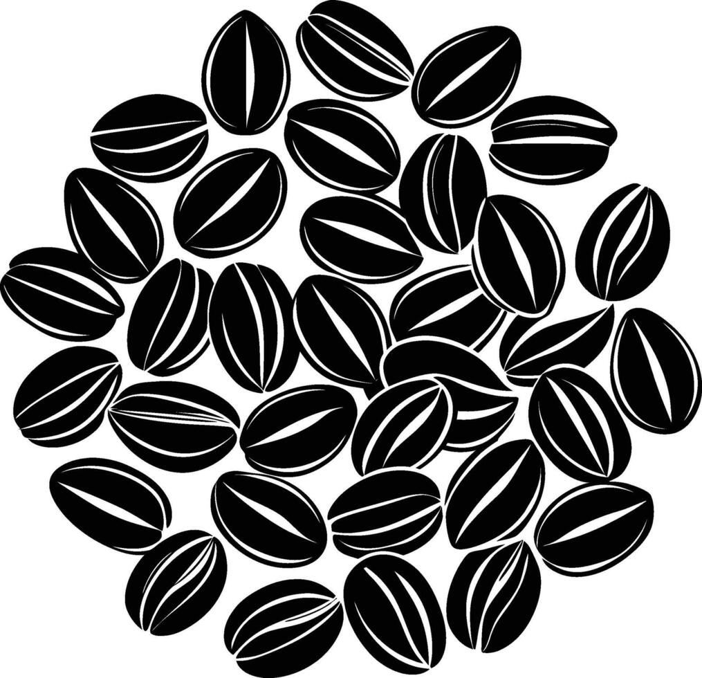 coffee nut illustration vector