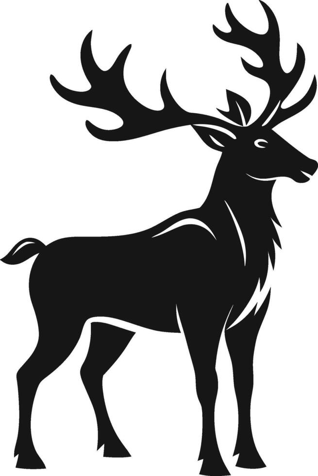 deer silhouette isolated on white background eps 10 vector