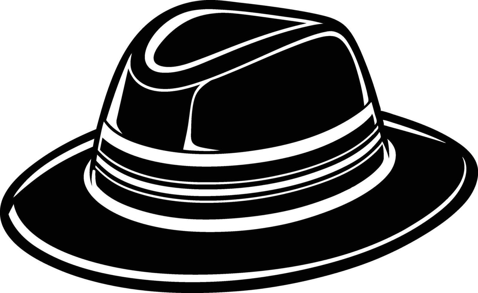 black hat isolated on white background vector