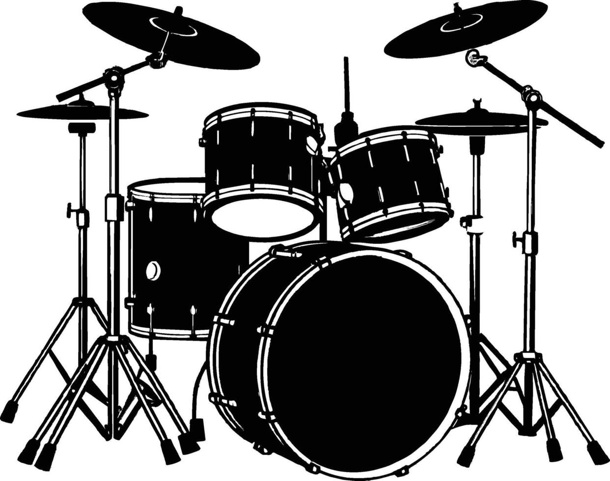 drum kit set illustration vector