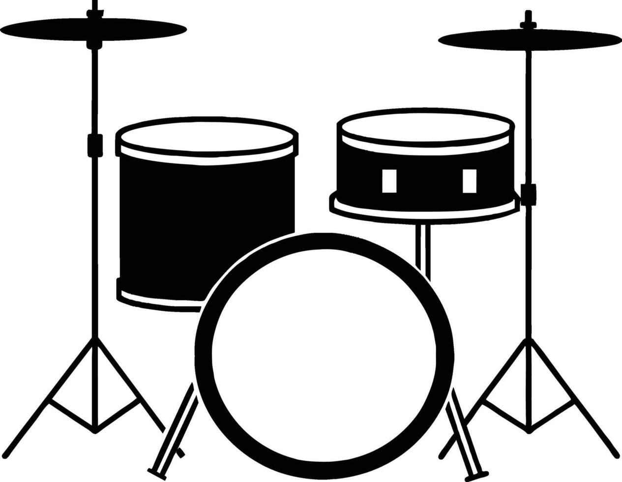 drum kit set illustration vector