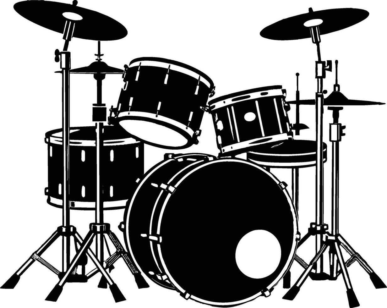 drum kit set illustration vector