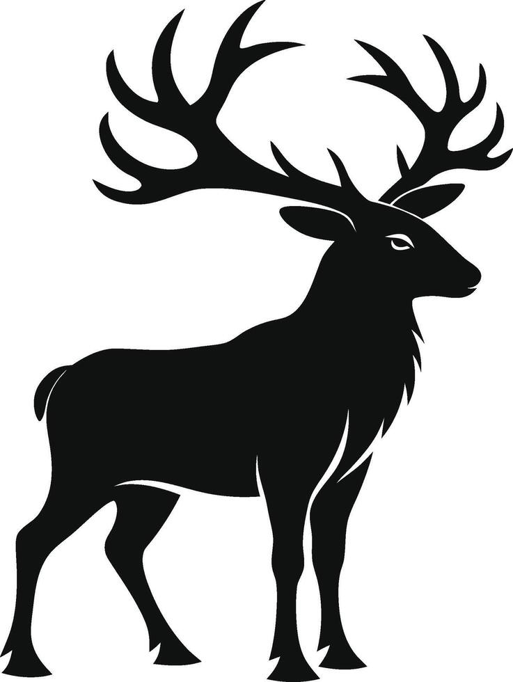 deer silhouette isolated on white background eps 10 vector