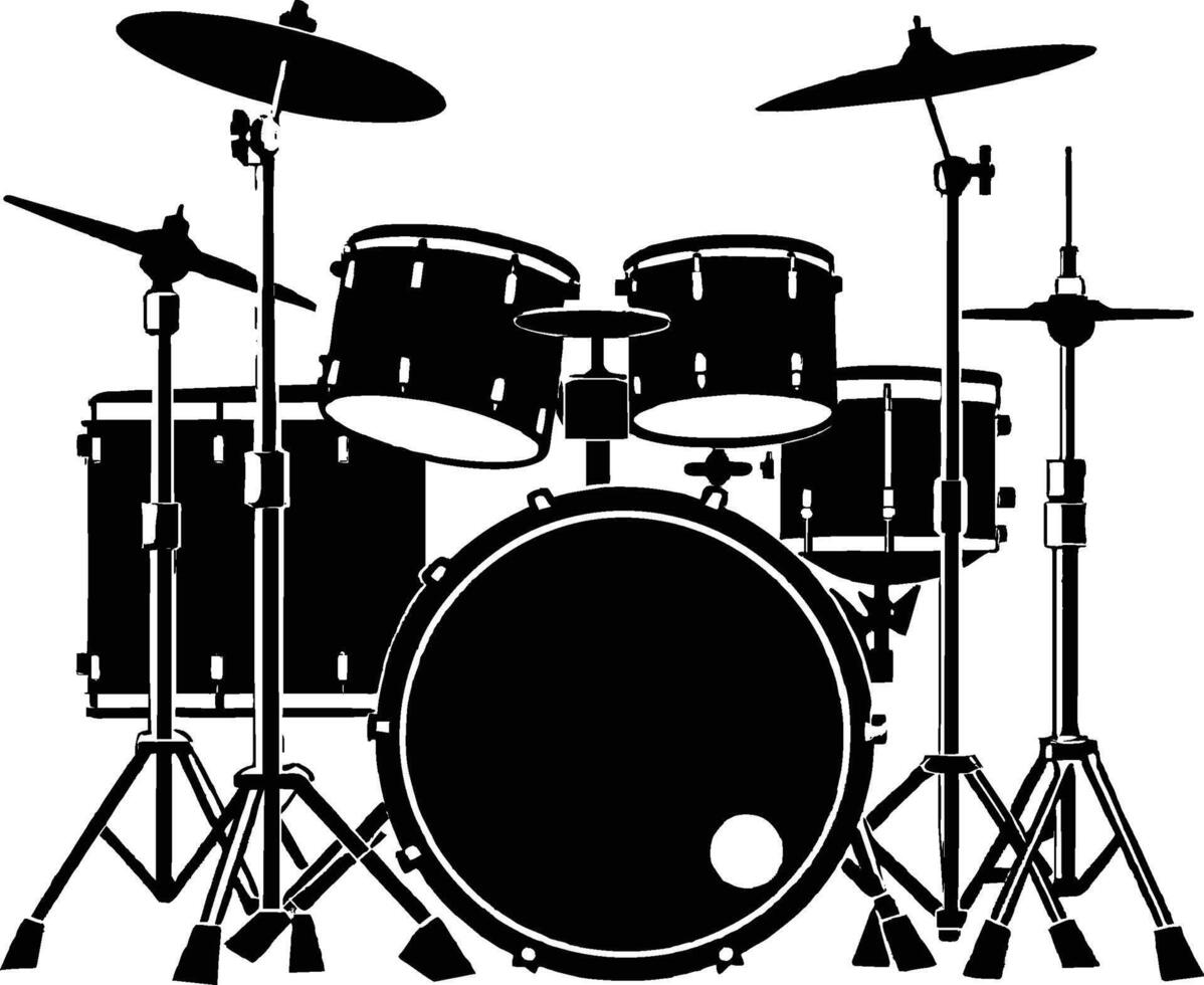 drum kit set illustration vector