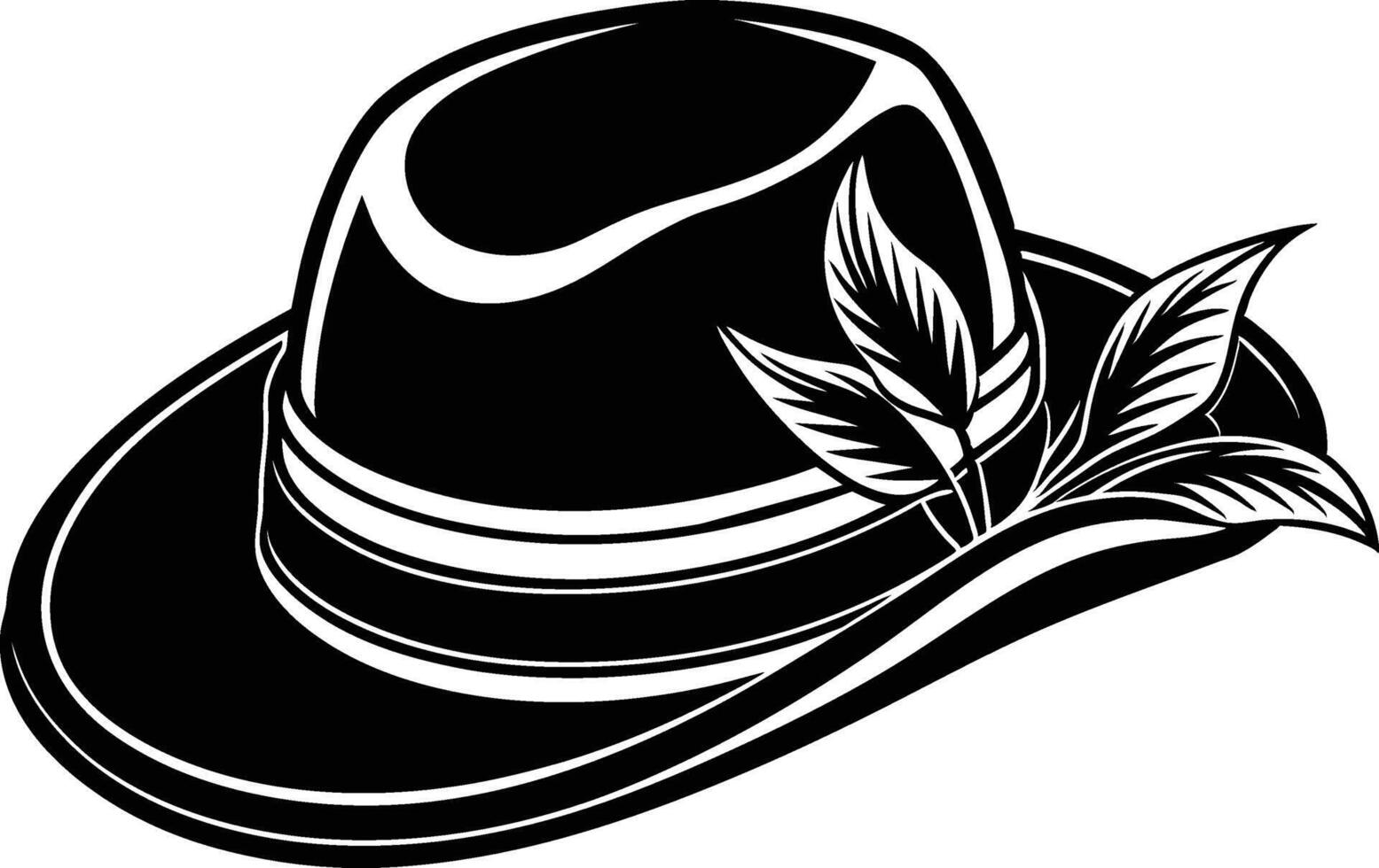 black hat isolated on white background vector