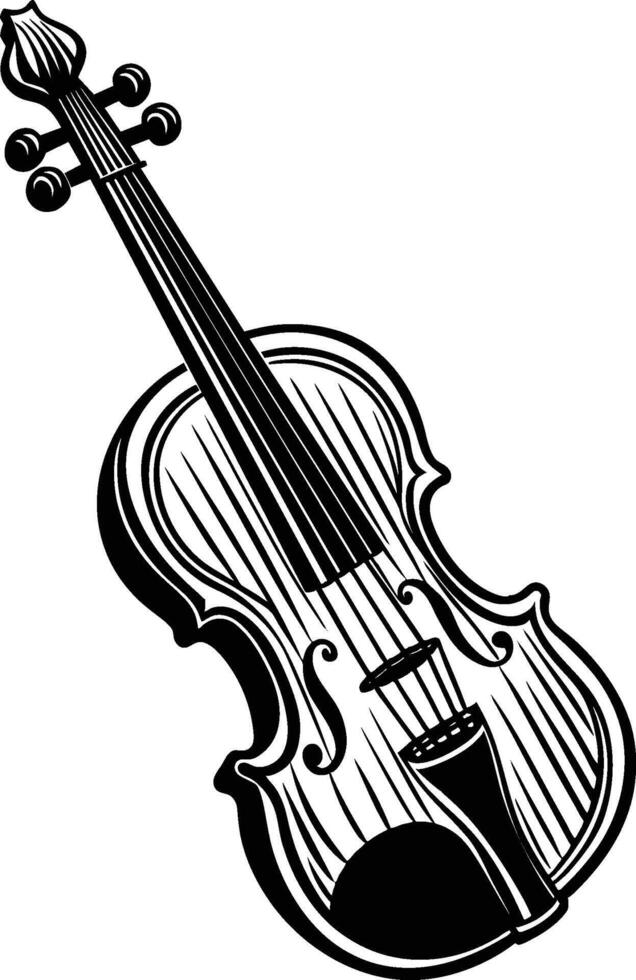 violin and guitar illustration eps 10 vector