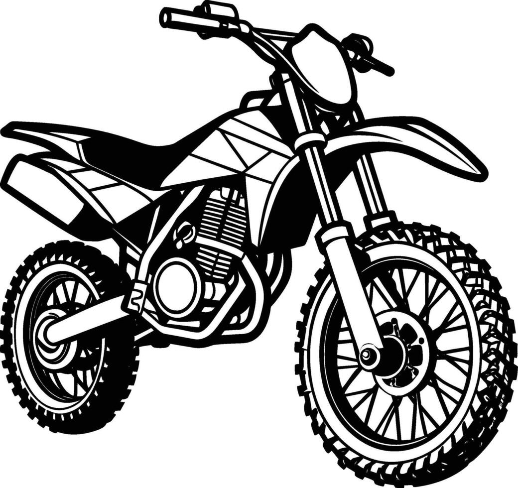 offroad motorcycle on a white background vector