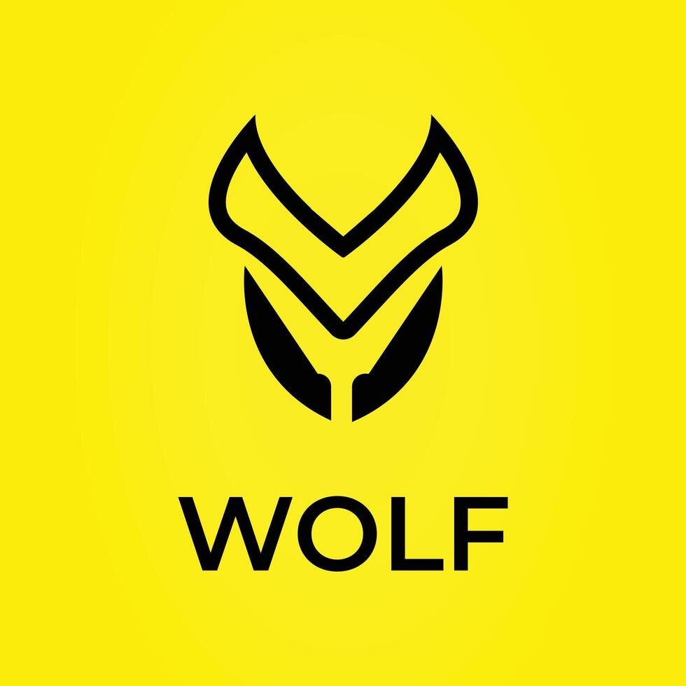 Wolf logo design template illustration vector