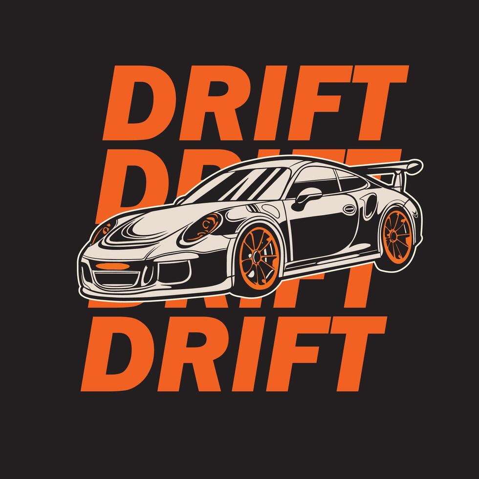 Car Illustration For Conceptual Design. Suitable for posters, stickers, t-shirt prints, and banners vector