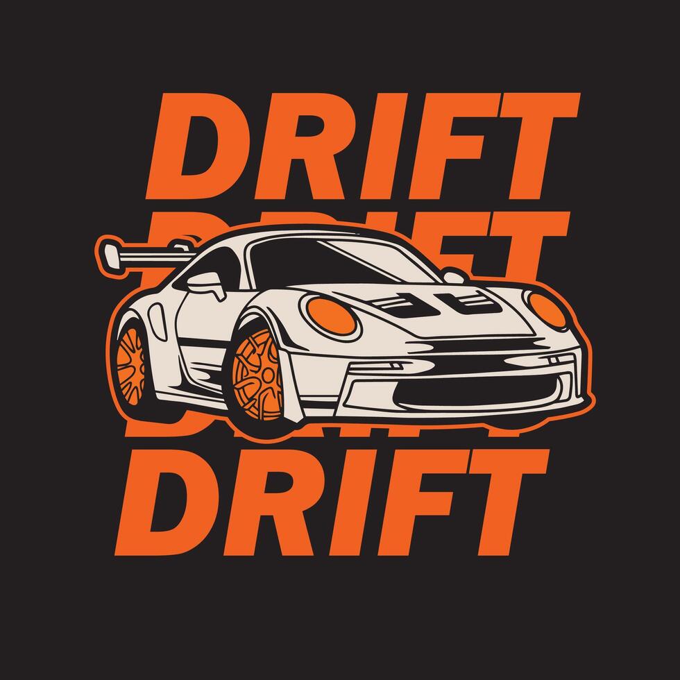 Car Illustration For Conceptual Design. Suitable for posters, stickers, t-shirt prints, and banners vector