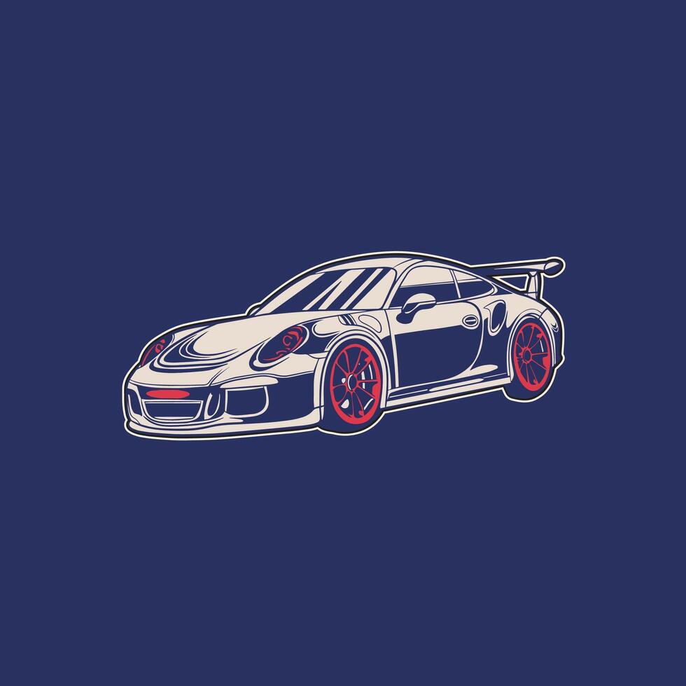 Car Illustration For Conceptual Design. Suitable for posters, stickers, t-shirt prints, and banners vector