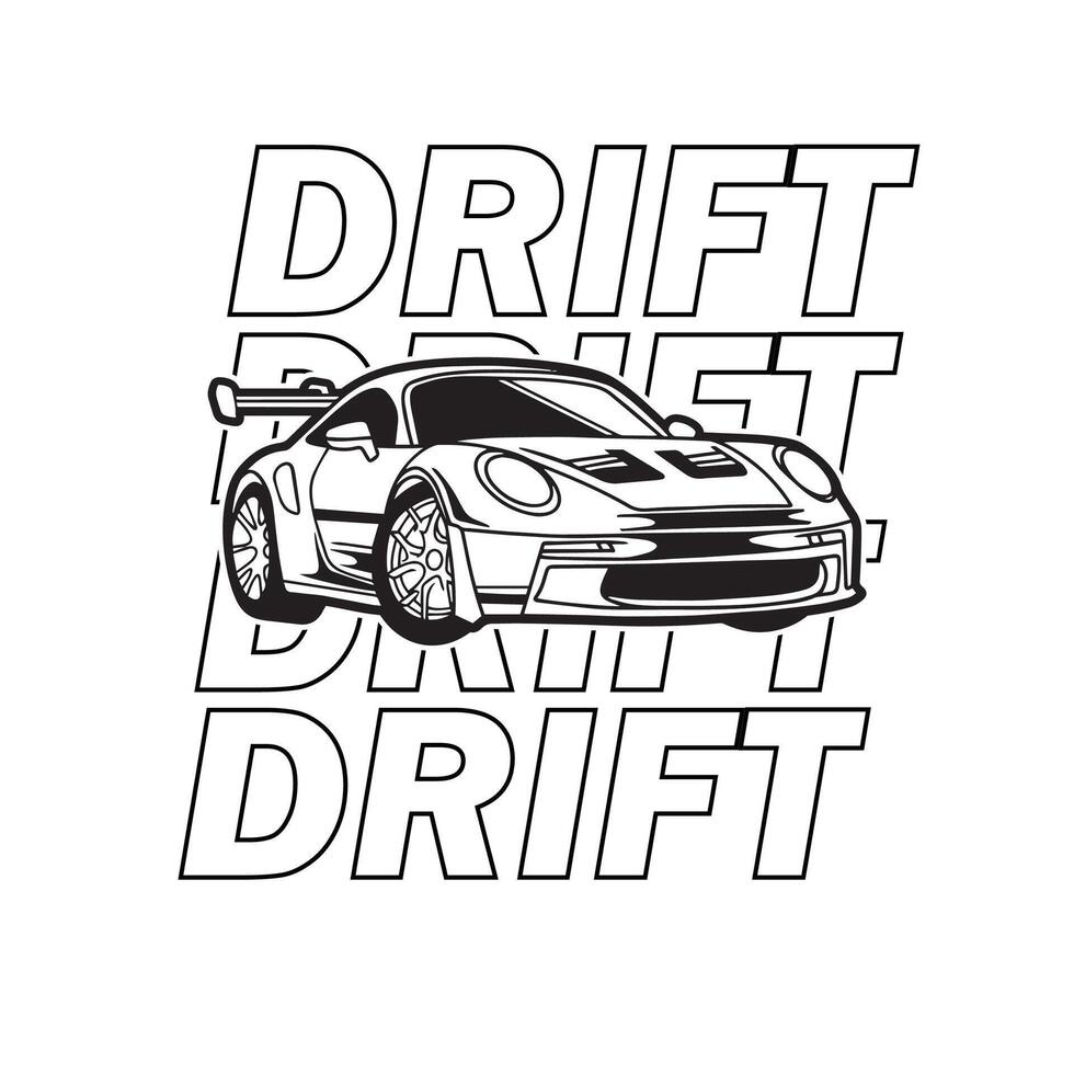 Car Illustration For Conceptual Design. Suitable for posters, stickers, t-shirt prints, and banners vector