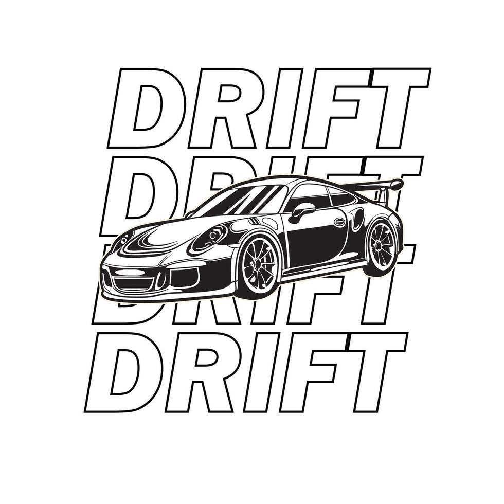 Car Illustration For Conceptual Design. Suitable for posters, stickers, t-shirt prints, and banners vector