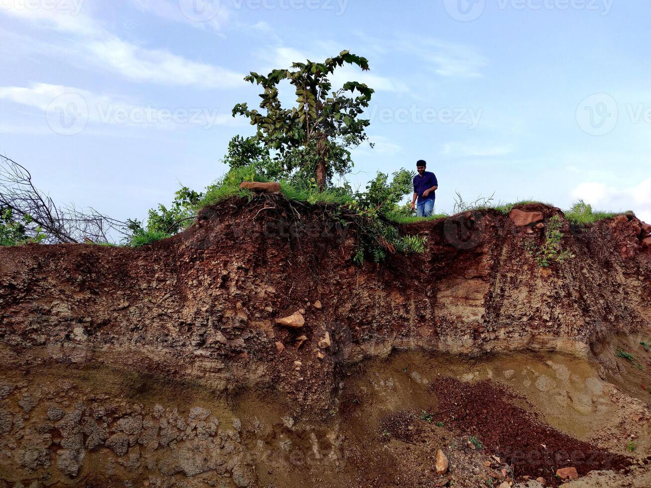 Hill cutting Environmental consequences of hill cutting are land slide, soil erosion, Flush Flooding and water logging during monsoon period, photo