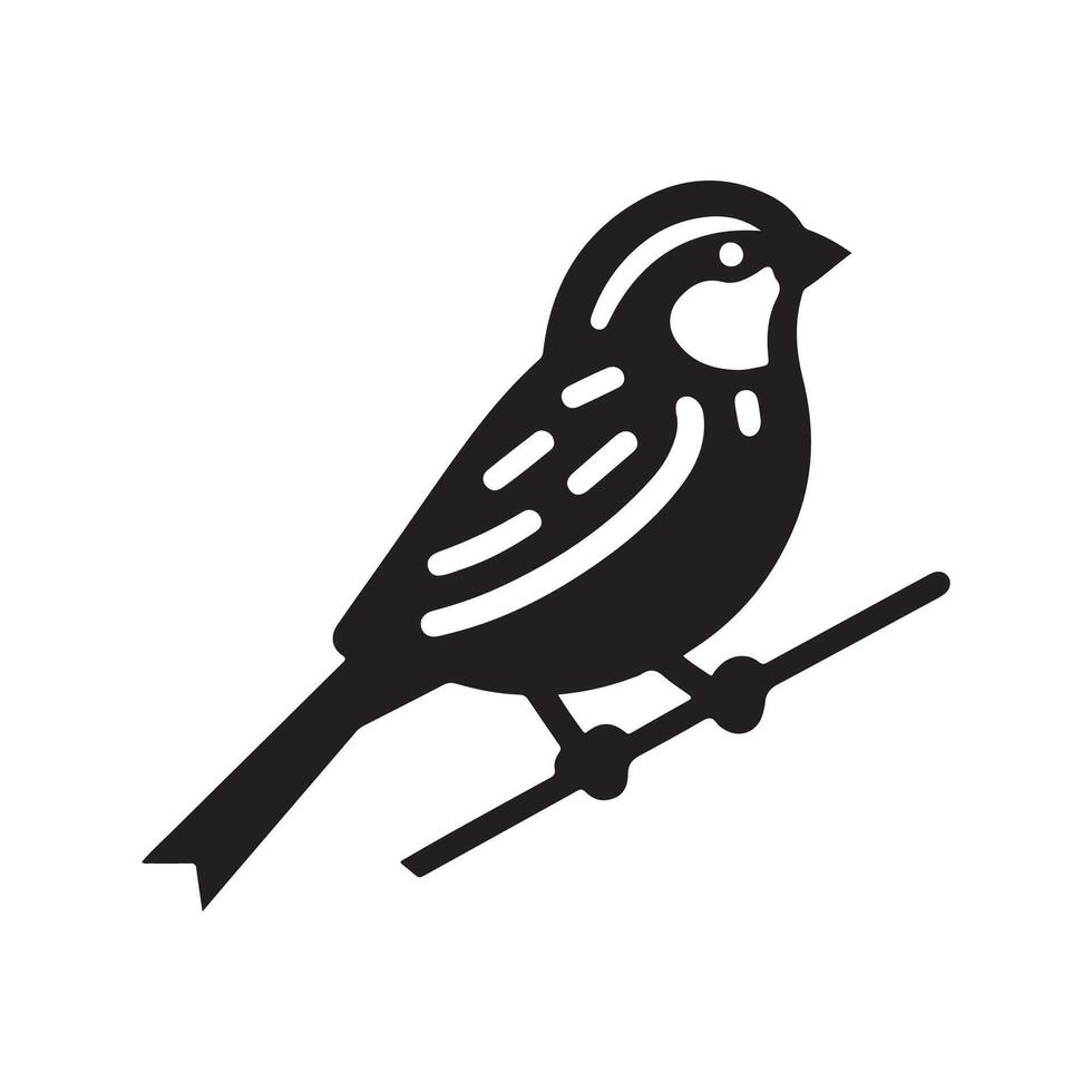 sparrow silhouette art illustration vector
