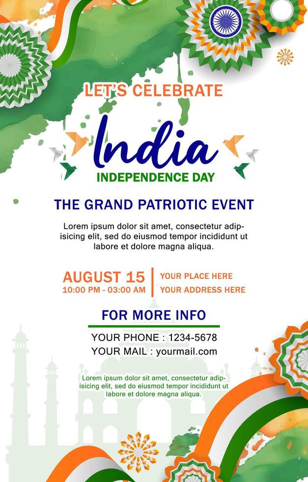 india independence day poster vector