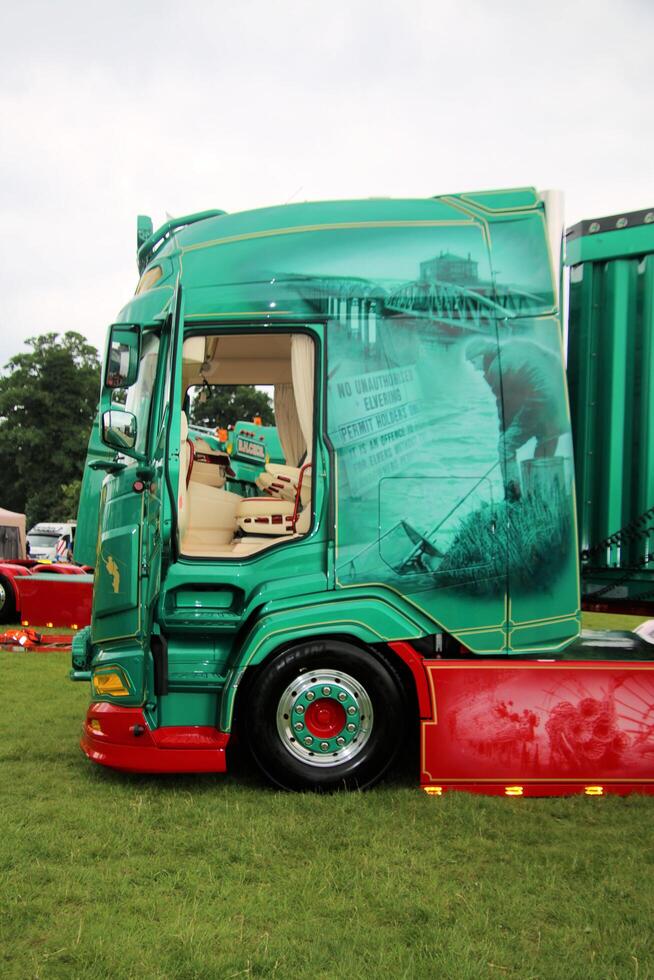 Whitchurch in Shropshire in the UK on 1 June 2024. A view of a Truck in a truck show photo