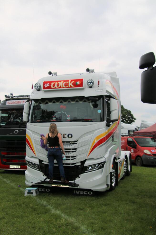Whitchurch in Shropshire in the UK on 1 June 2024. A view of a Truck in a truck show photo