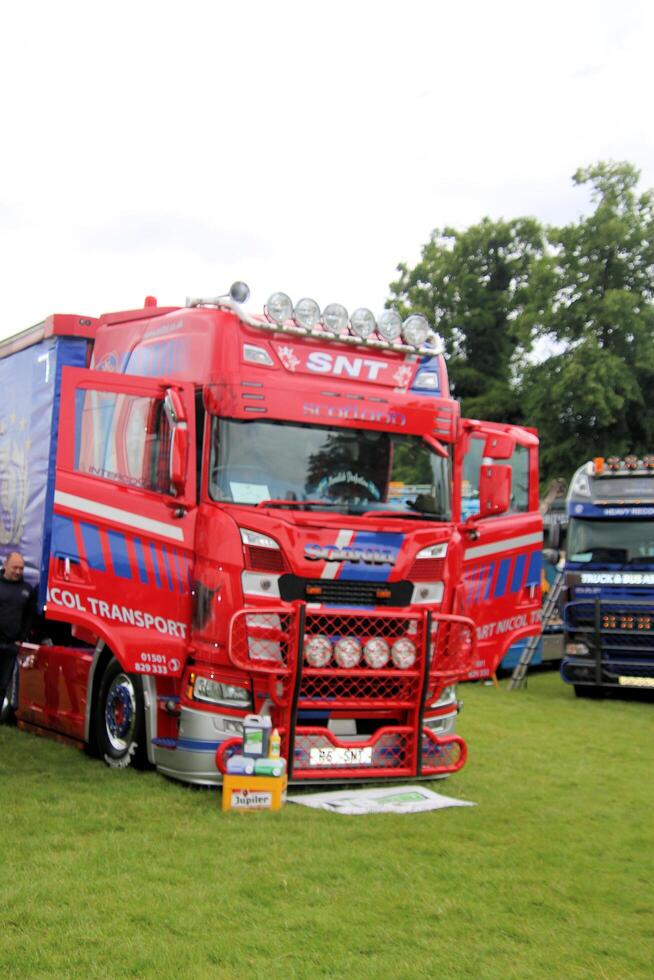Whitchurch in Shropshire in the UK on 1 June 2024. A view of a Truck in a truck show photo
