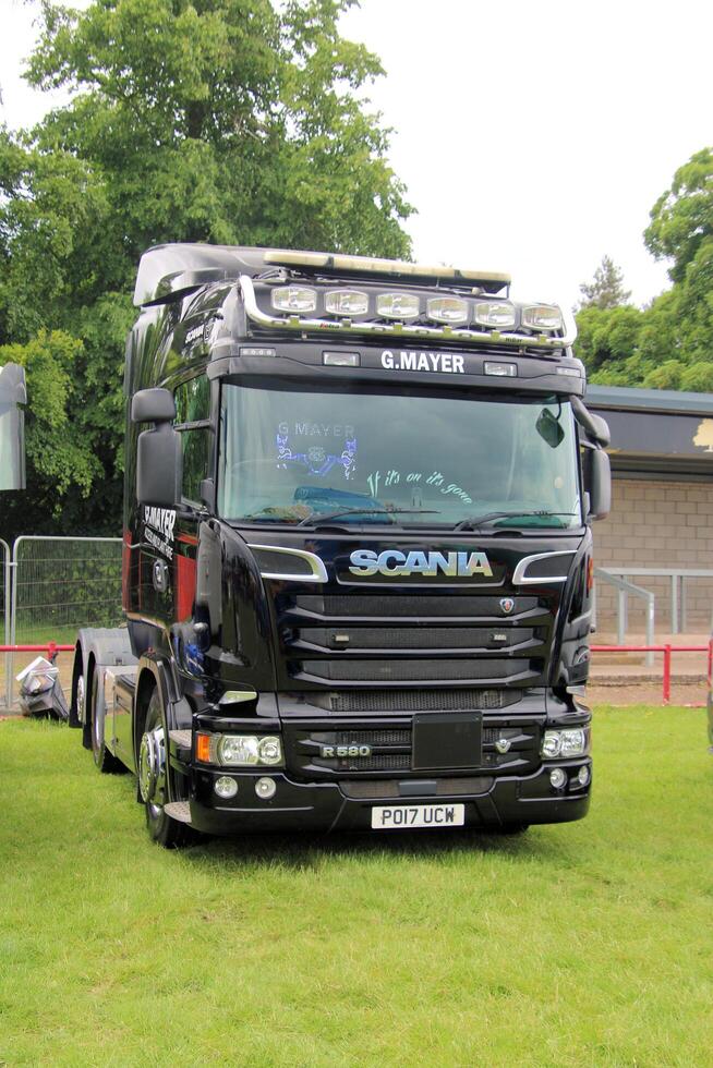 Whitchurch in Shropshire in the UK on 1 June 2024. A view of a Truck in a truck show photo