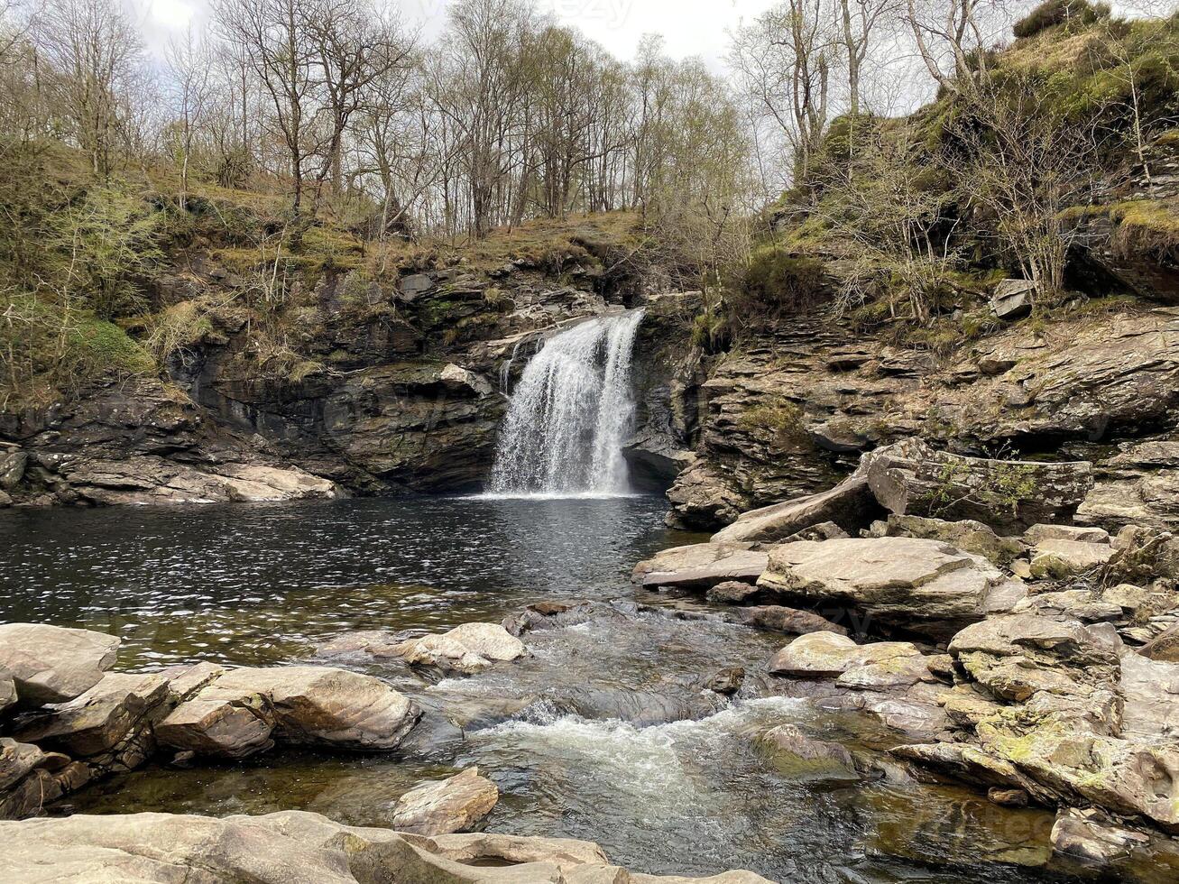 A view of the Falls of Falloch in Scotland photo