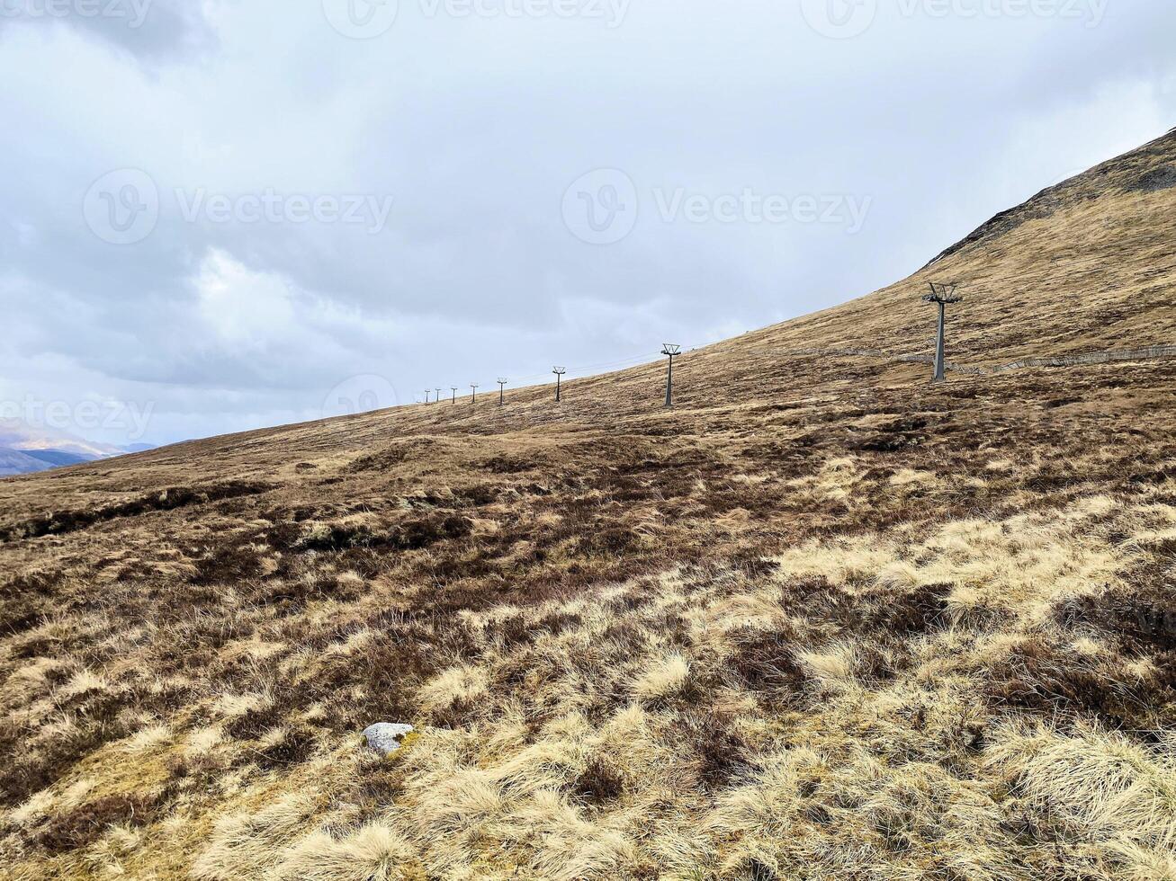 A view of the Scotland Countryside from the top of the Nevis Range photo