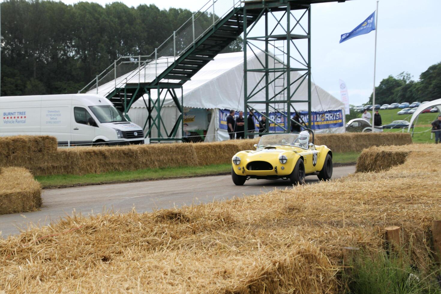 Malpas in Cheshire in the UK in September 2020. A view of a Old Racing car on a country road photo
