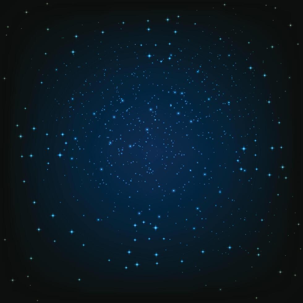 Night sky Stars and galaxies in the sky at dusk vector