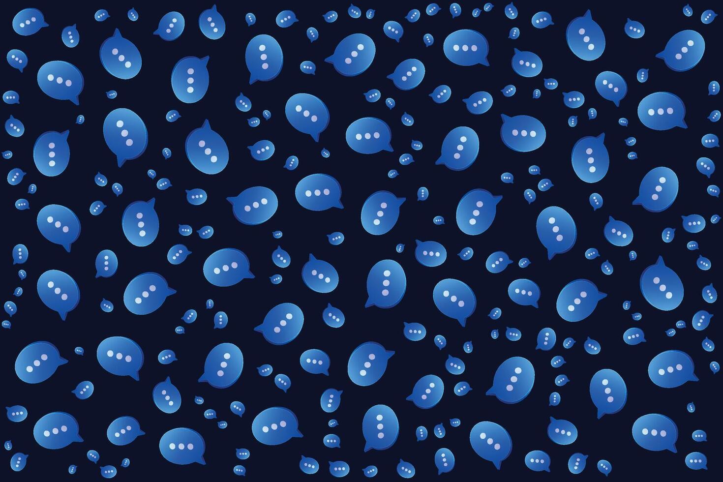 Message icon pattern on a blue background vector