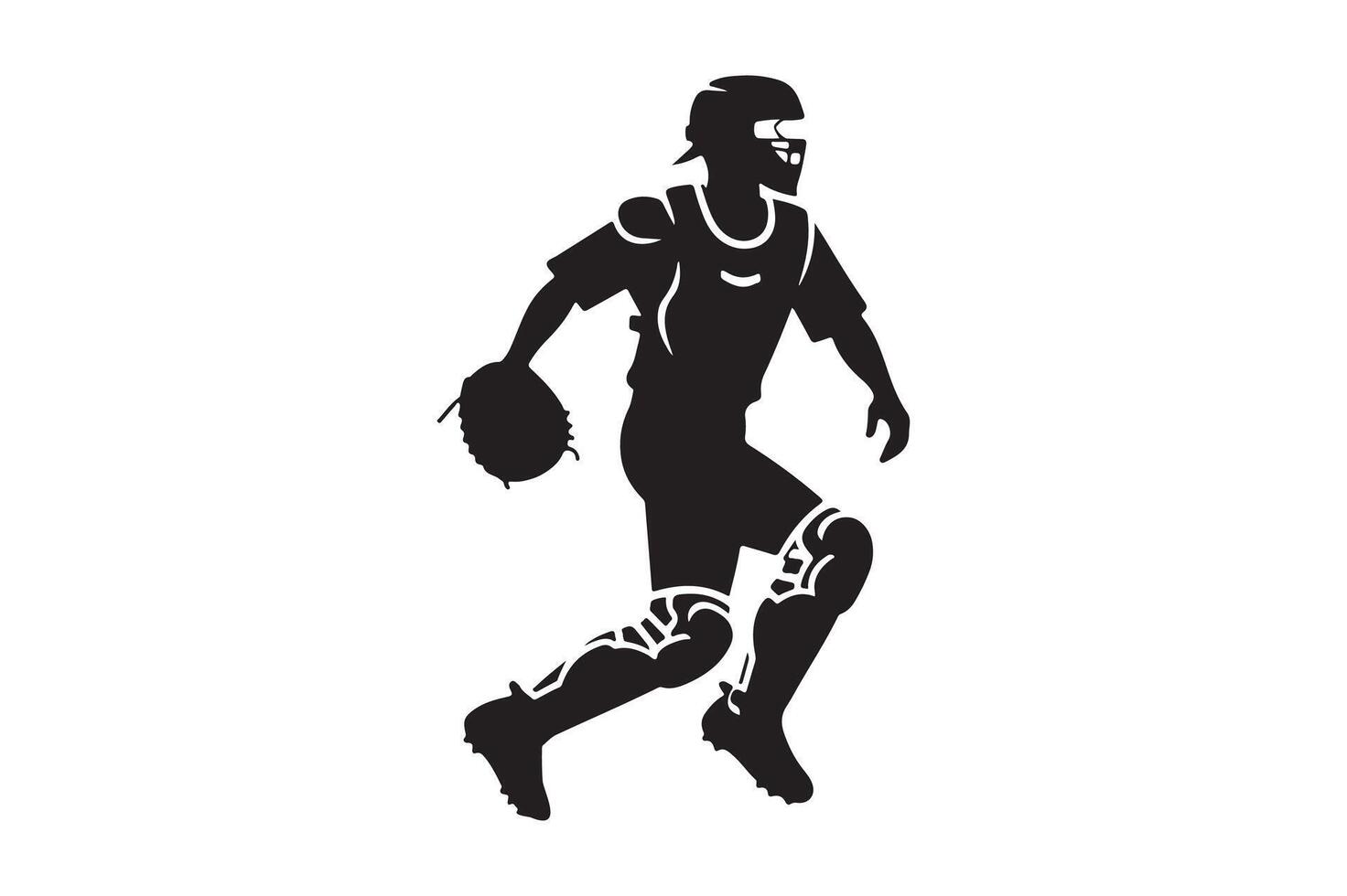 Baseball player art. vector
