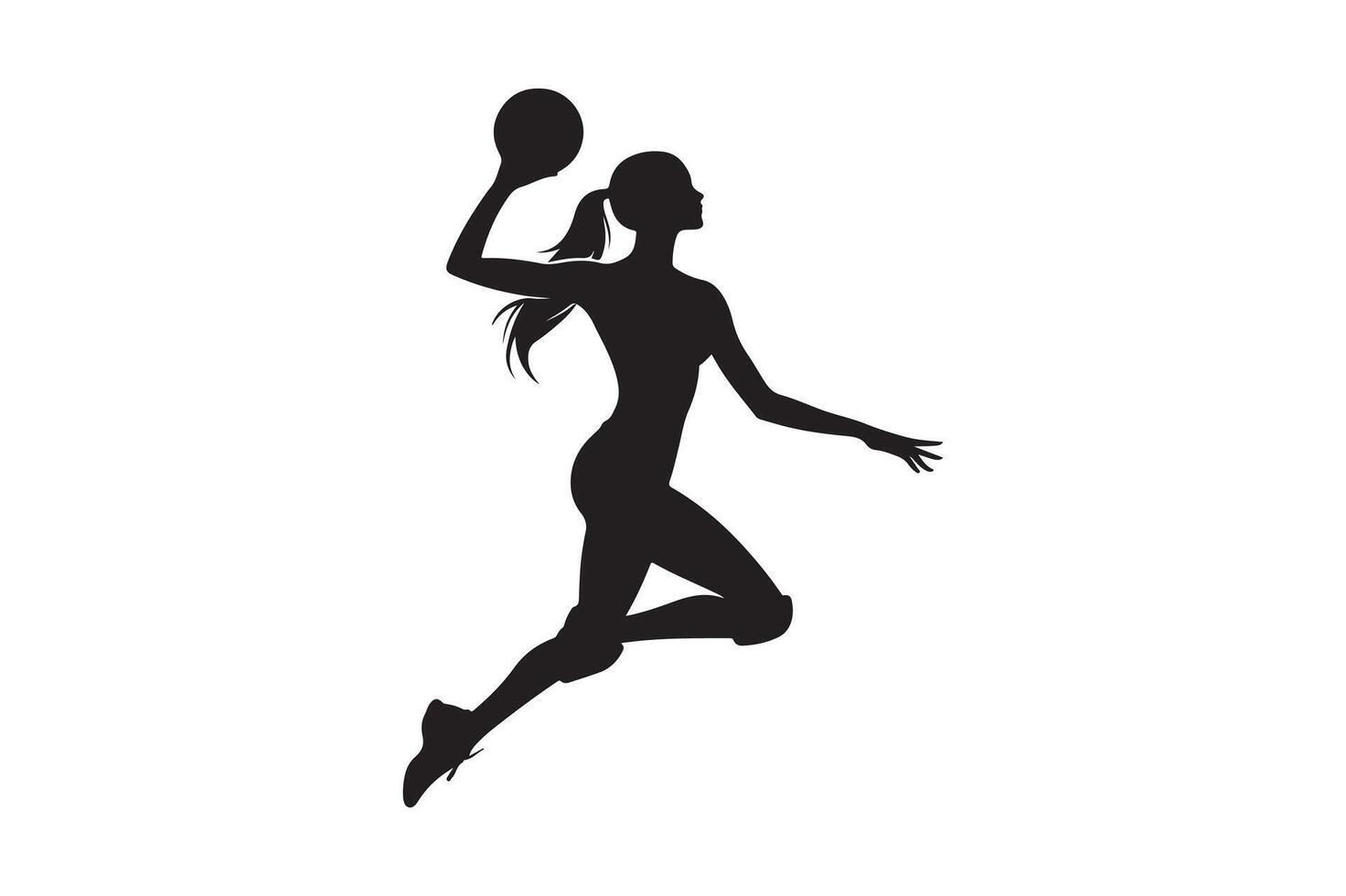 Volleyball player symbol. vector