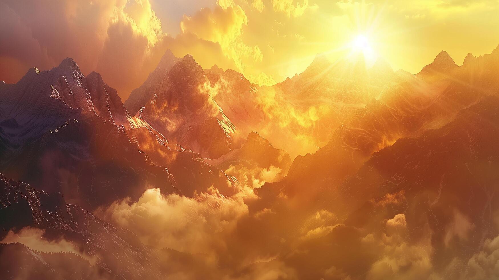 gorgeous range of mountains with a clear sky photo